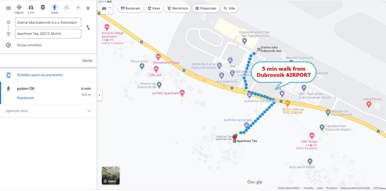 Dubrovnik Airport Apartment Tea Durovici Kültér fotó